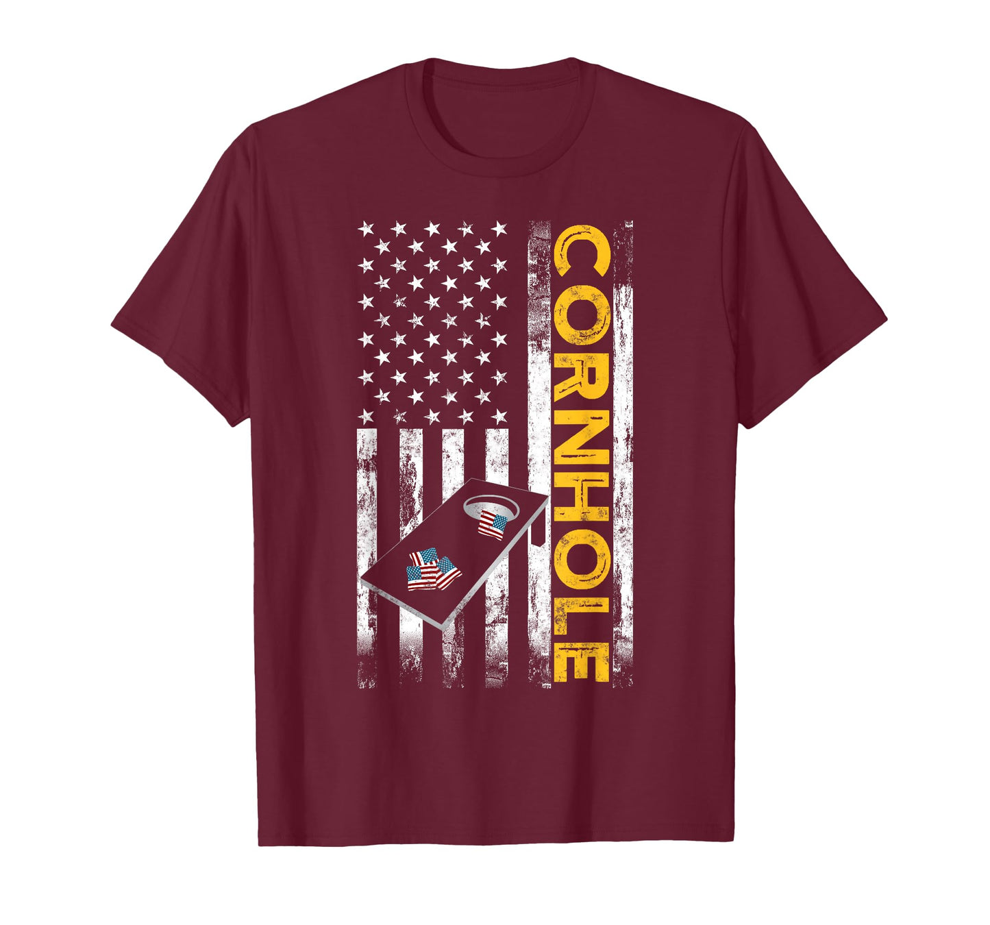 Patriotic Cornhole Player USA American flag Corn hole lover T-Shirt