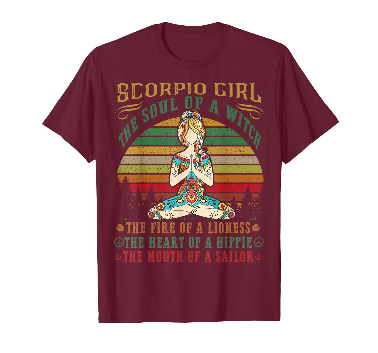 Scorpio Girl Tshirt for Yoga Black Women Birthday Gifts T-Shirt