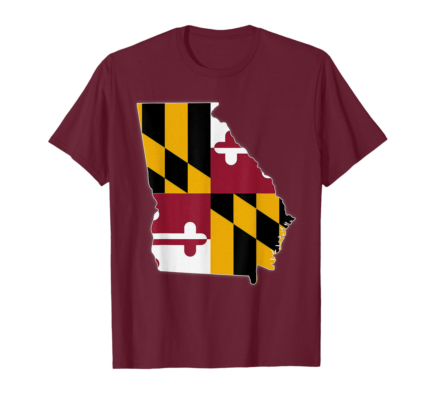 GEORGIA STATE MAP MARYLAND MD Flag Roots Men Women Gift T-Shirt