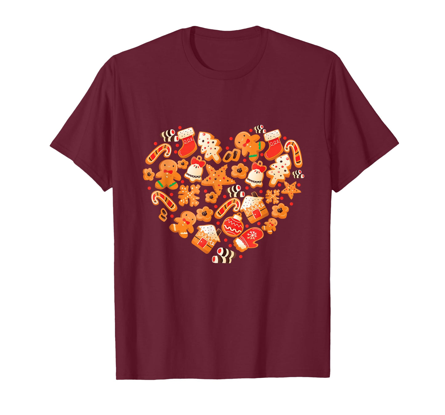 Bake Baking Gingerbread Man Christmas Cookie Heart T-Shirt