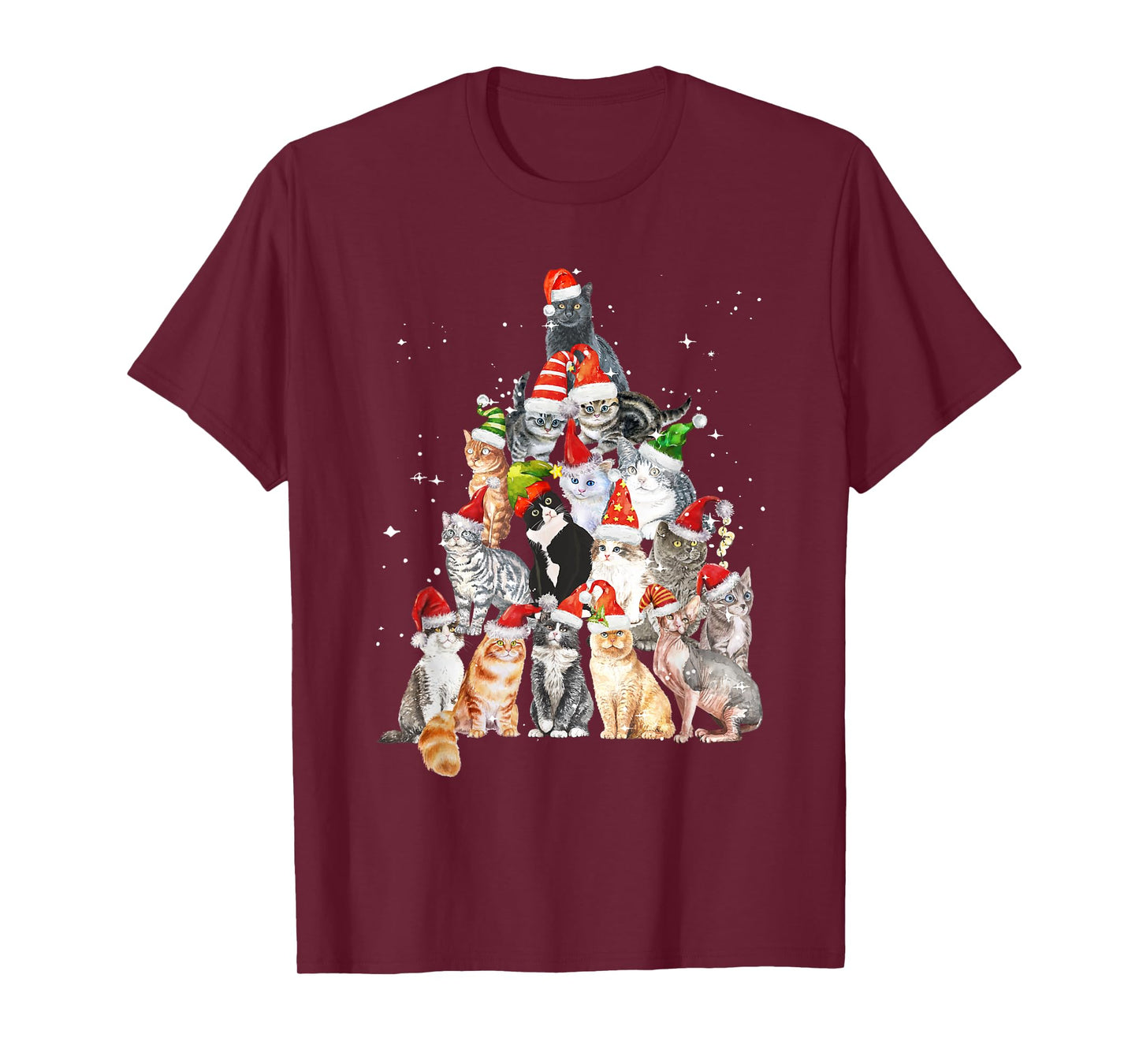 Cats For Everybody Christmas Cats Xmas Meow Christmas T-Shirt