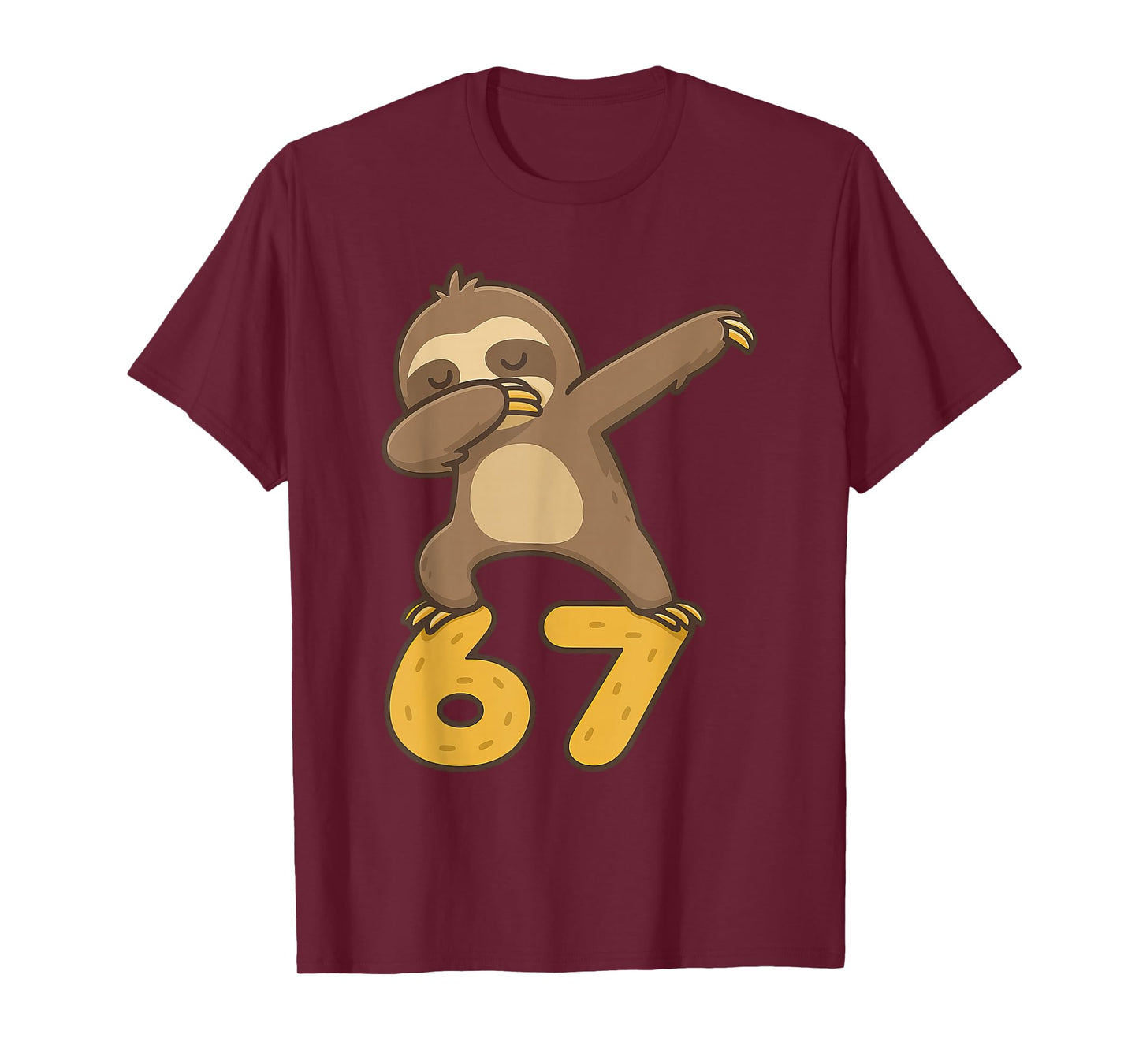 Funny Dabbing Sloth 67 Six Seven Meme T-Shirt