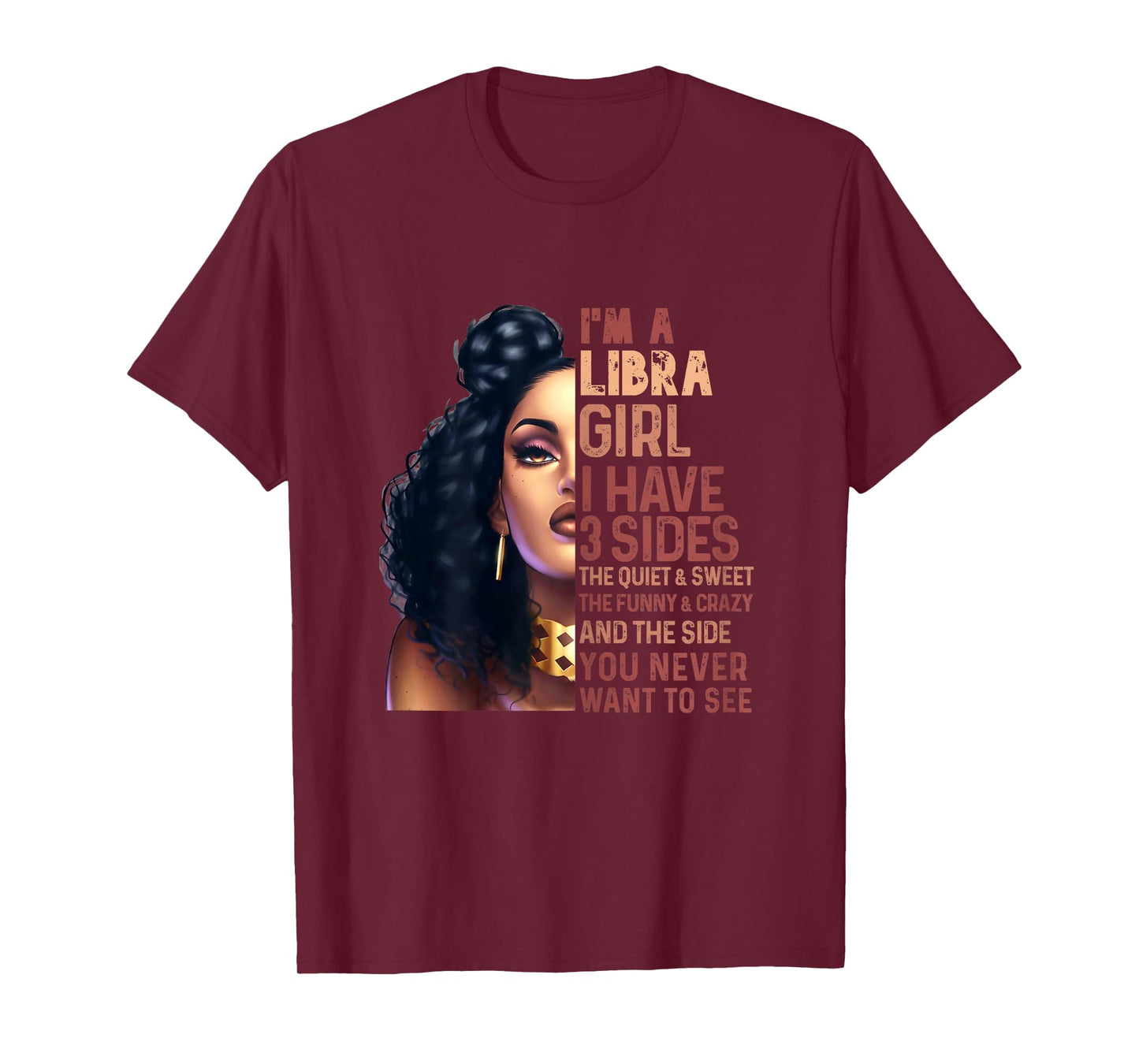 I Have 3 Side Libra Girl Quiet Zodiac Astrology Star Sign T-Shirt