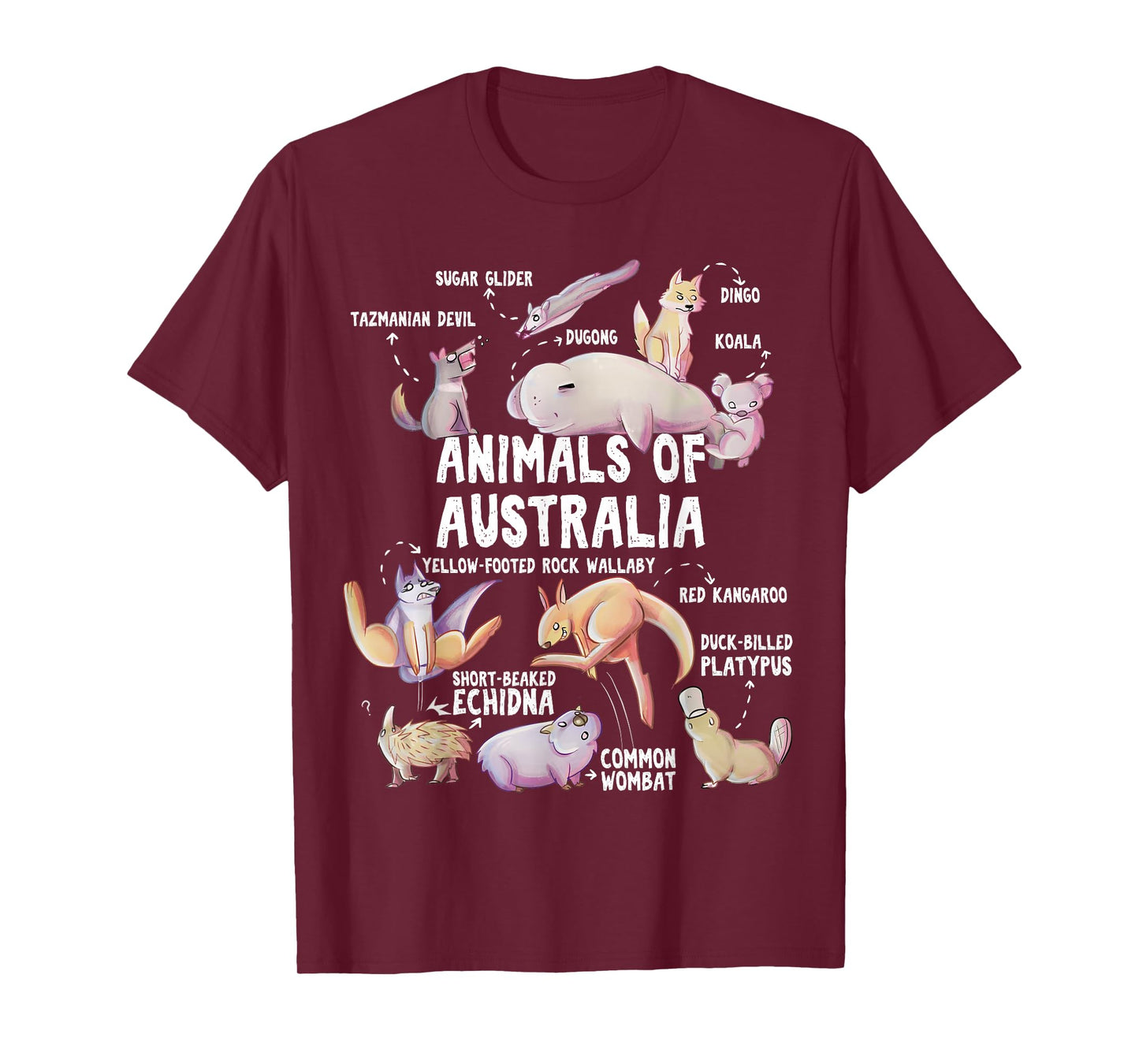 Animals of Australia Australian Animal Educational Gift Cute T-Shirt