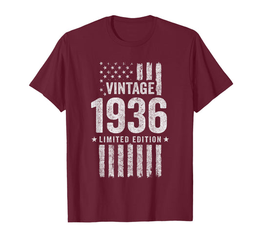 1936 Birthday - Born in 1936 - Limited Edition Vintage 1936 T-Shirt