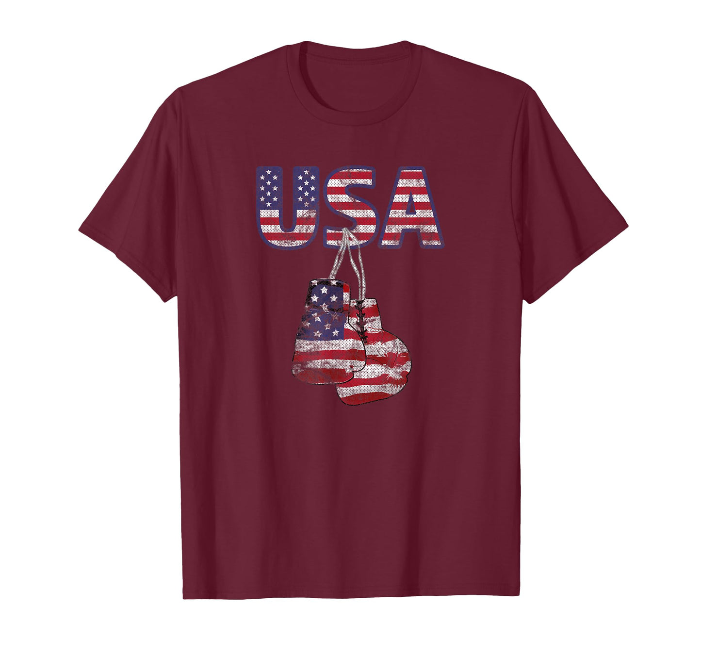 Boxing Gloves T-Shirt American Flag Tee for July 4th T-Shirt
