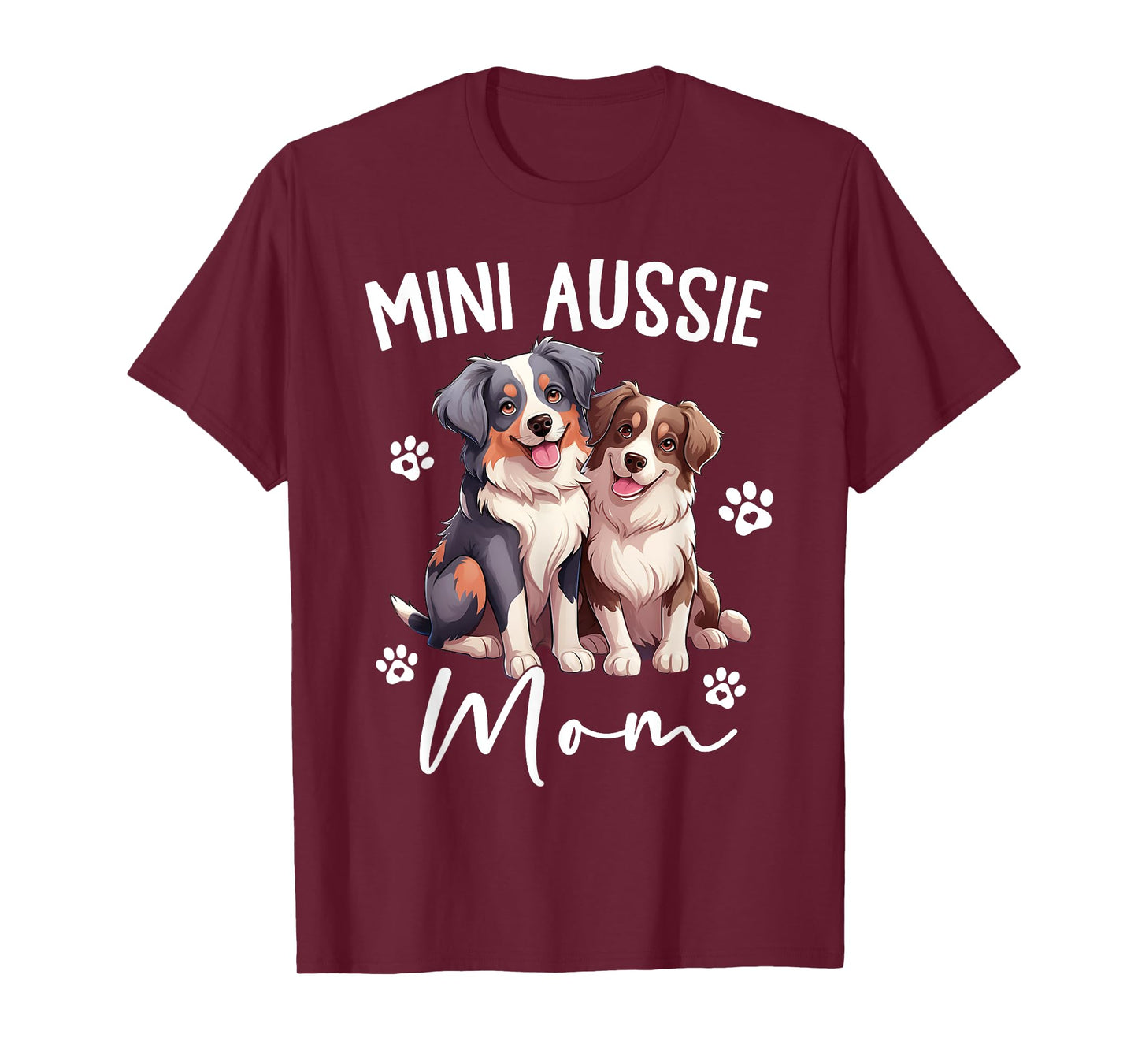 Aussie Mom Australian Shepherd World's Best Mini Aussie Mom T-Shirt