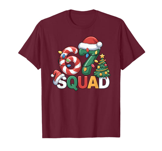 67 Squad Squad Teacher Christmas Design Funny 67 T-Shirt