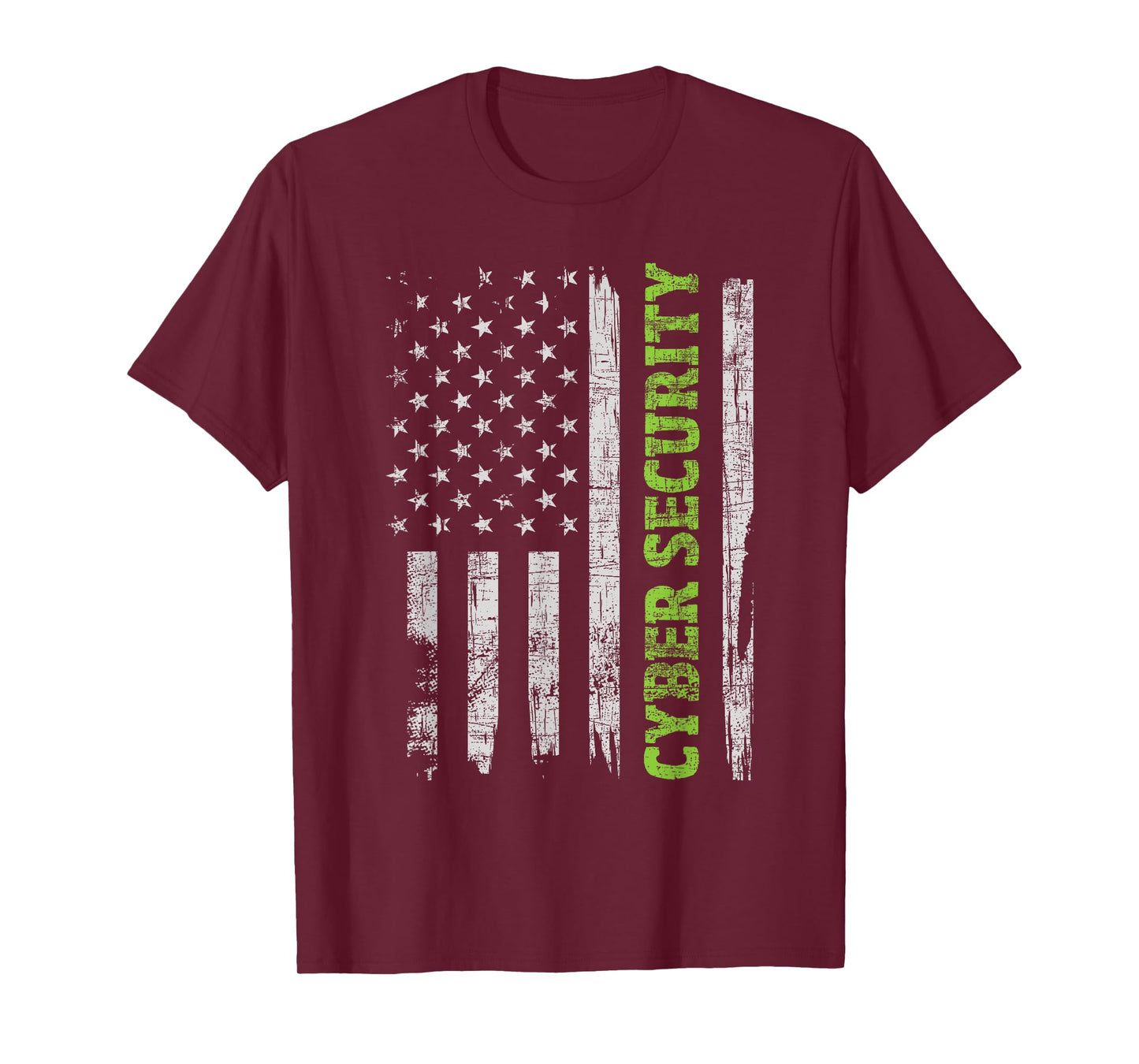 Cybersecurity - USA Flag Computer Engineer Programmer Hacker T-Shirt