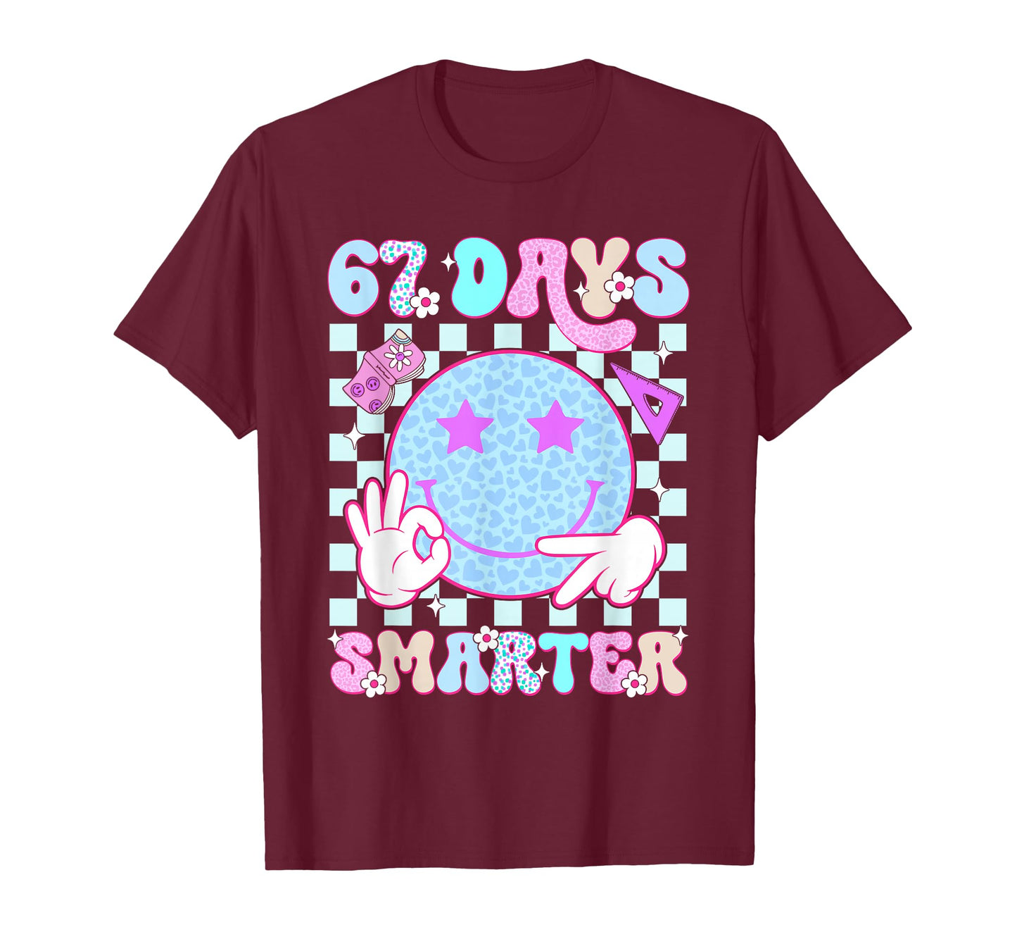 67th Day of School Shirt 67 Days Smarter Teacher Boy Girls T-Shirt