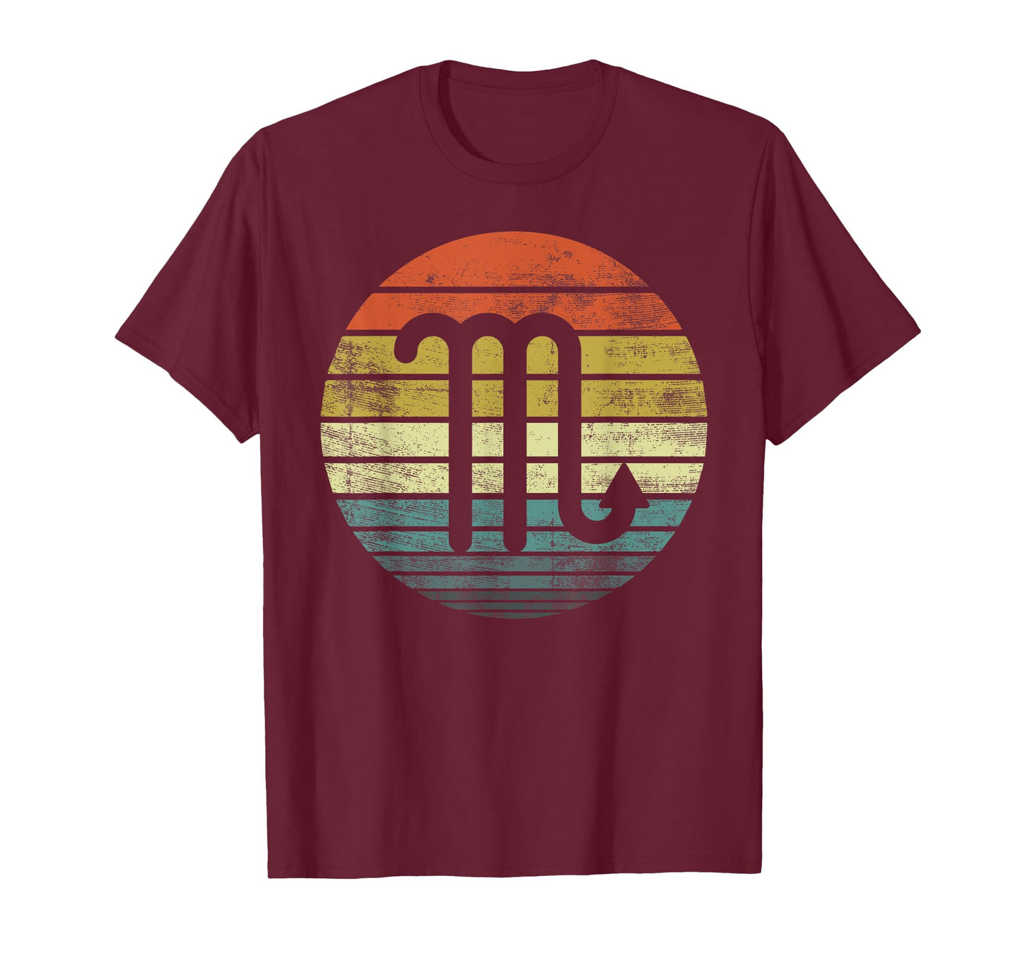 Scorpio Gifts Funny Retro Sunset Zodiac Sign Birthday T-Shirt