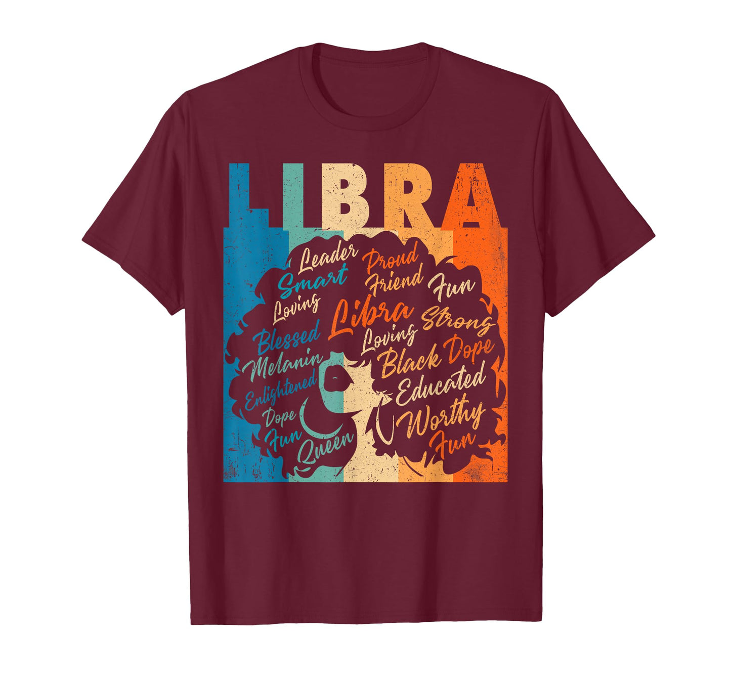 African American Women Zodiac Birthday Libra Girl T-Shirt
