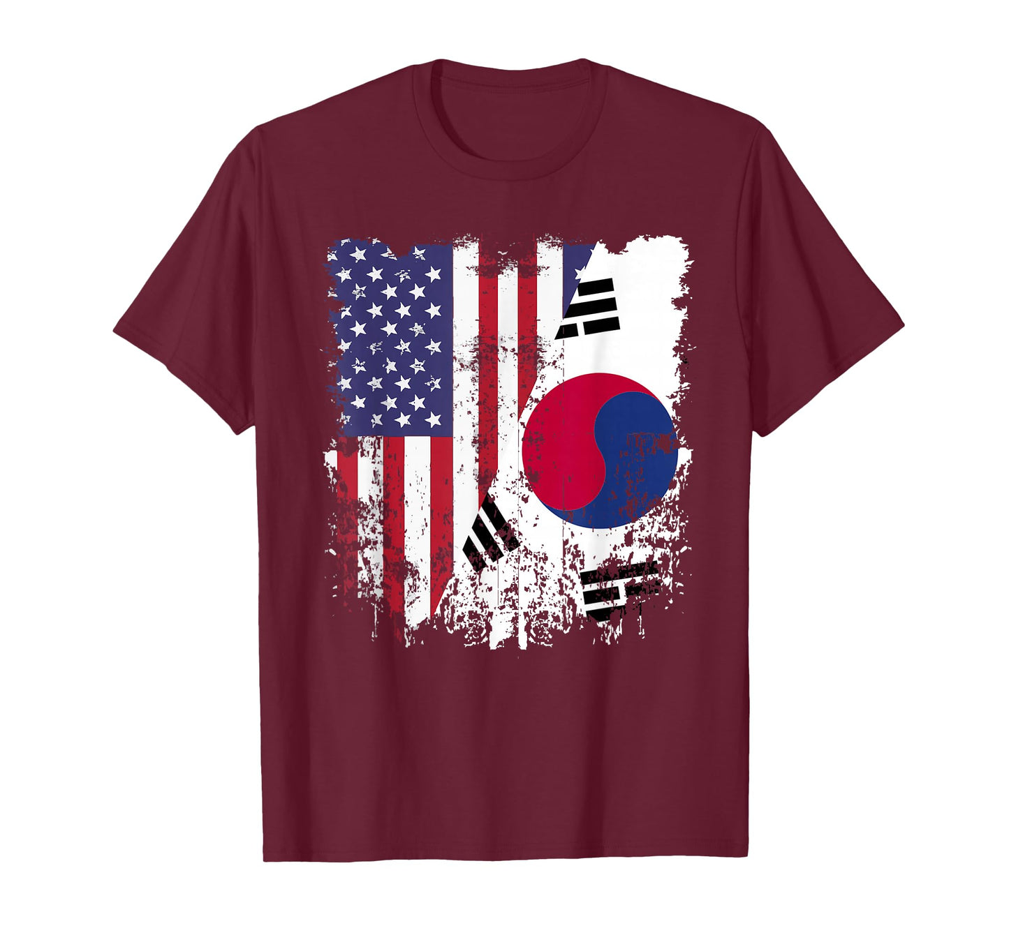 Korean Roots Half American Flag Korea Flag T-Shirt