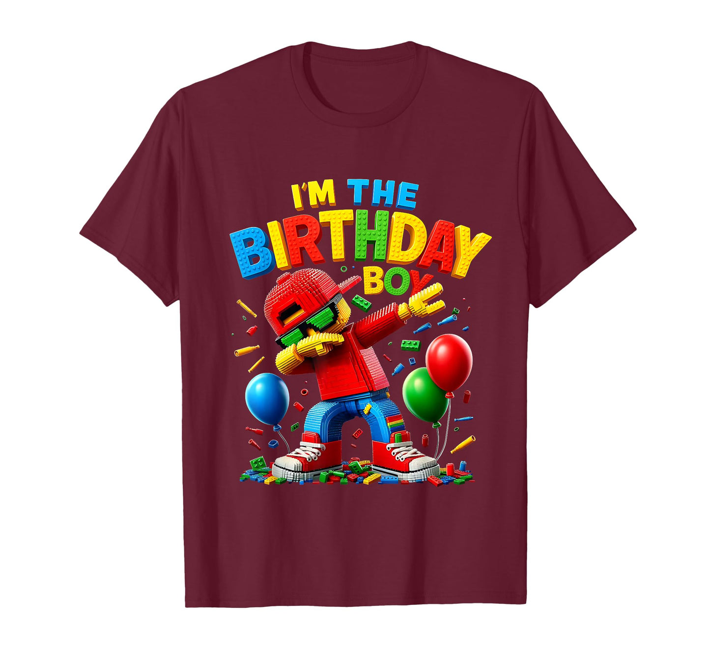 Builder Gamer Building Blocks Bruh Birthday Brick T-Shirt