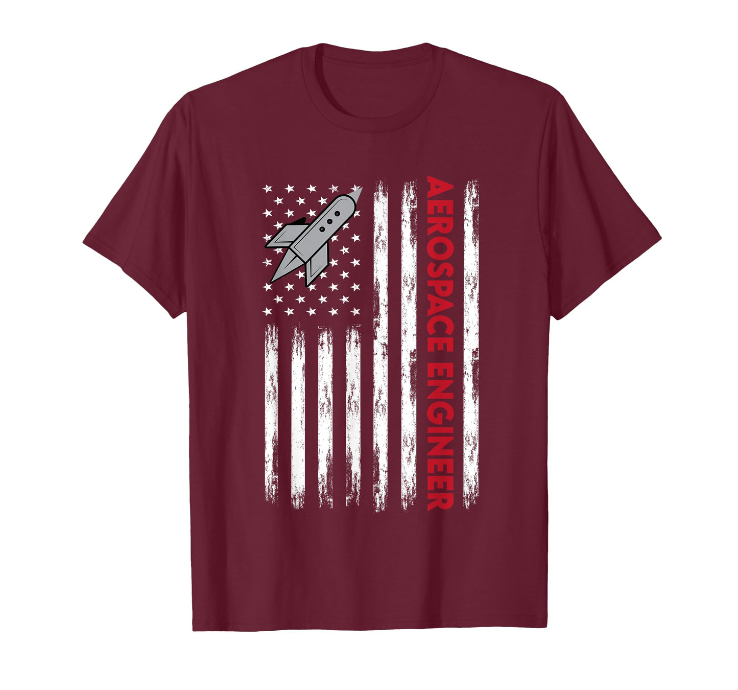 Aerospace Engineer USA Flag Design T-Shirt