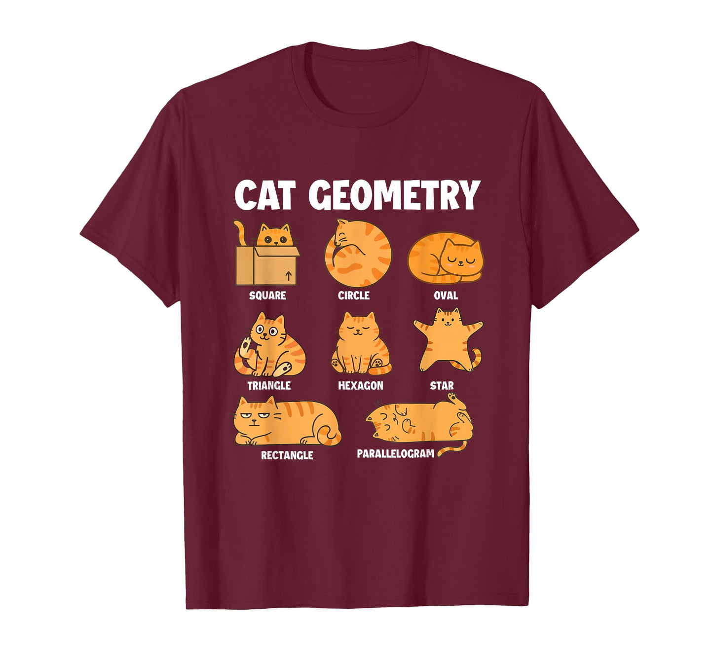 Cat Geometry - Cat Lover Kitten Owner Kitty Cat Dad T-Shirt