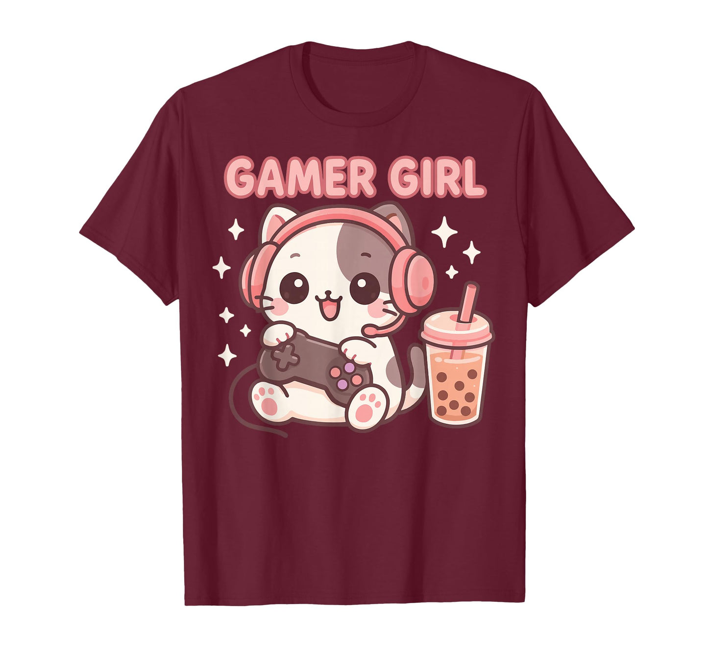 Gamer Girl Cat T-Shirt