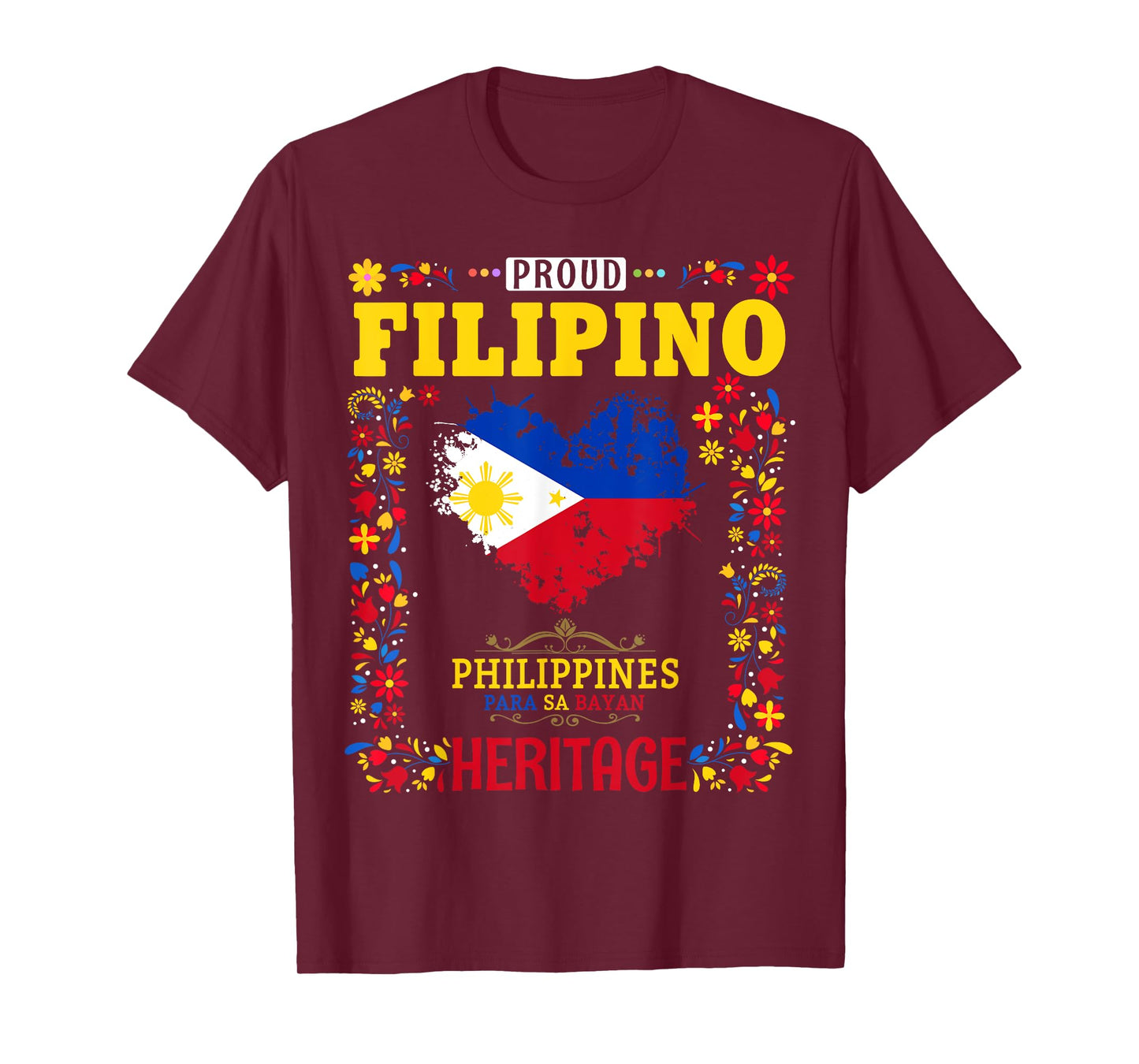 Filipino Heritage Flag Outfit Idea for Kids Philippines Flag T-Shirt
