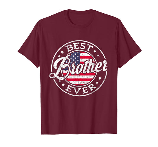 Best Brother Ever USA Flag Family Matching T-Shirt
