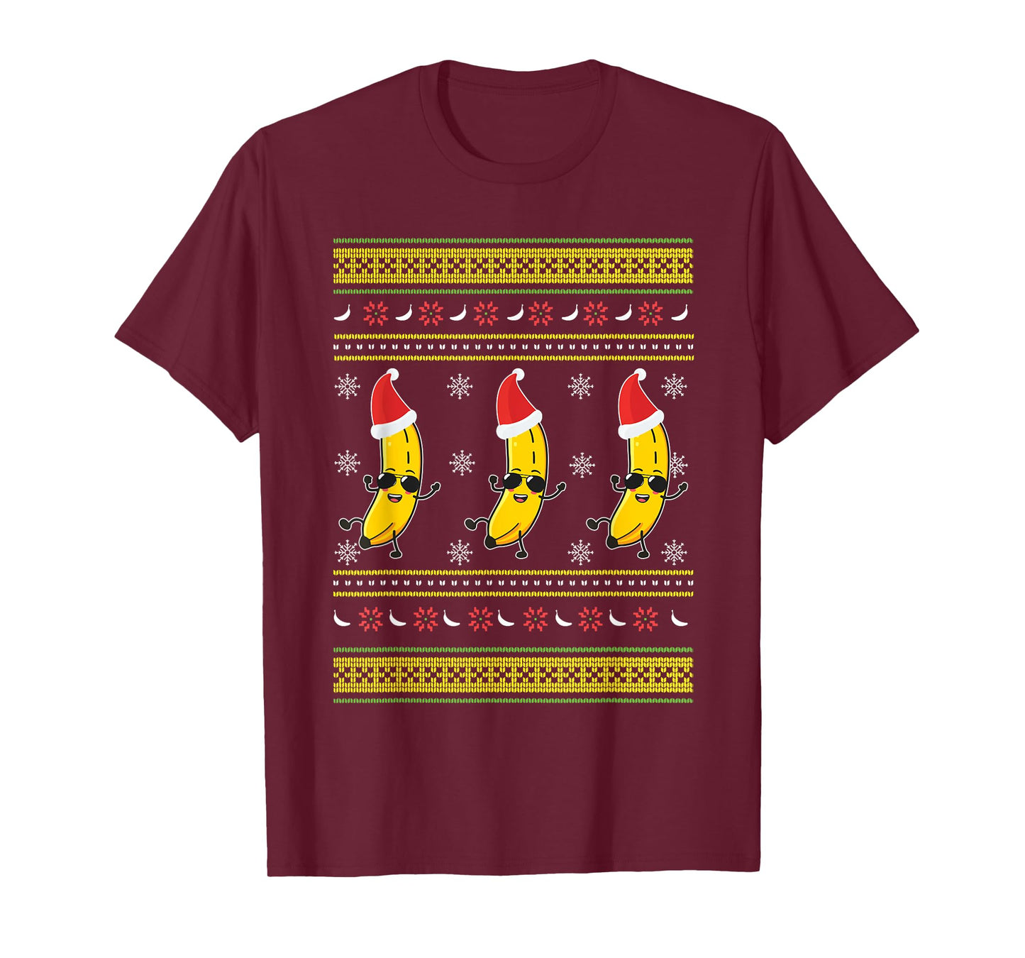 All I Want For Christmas Is Bananas Ugly Xmas For Banana Fan T-Shirt
