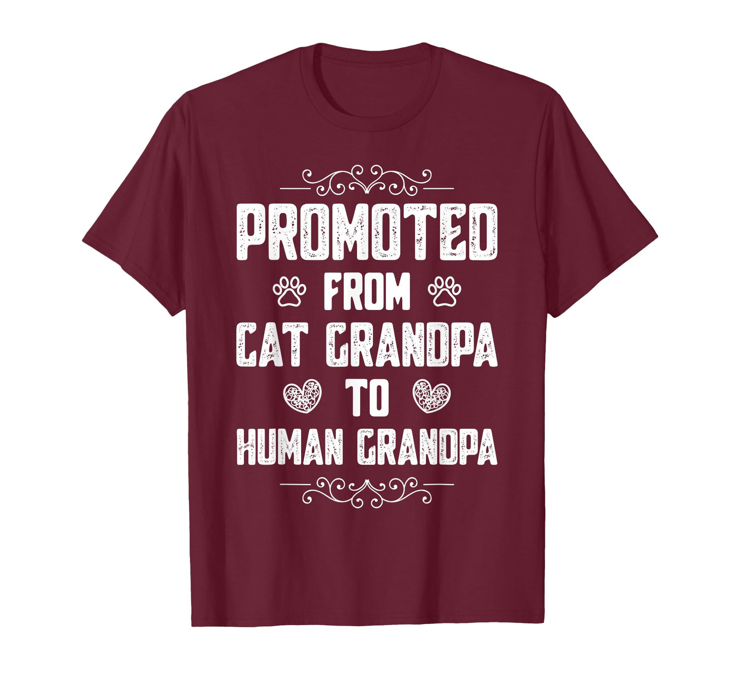Promoted from Cat Grandpa to Human Grandpa T-Shirt