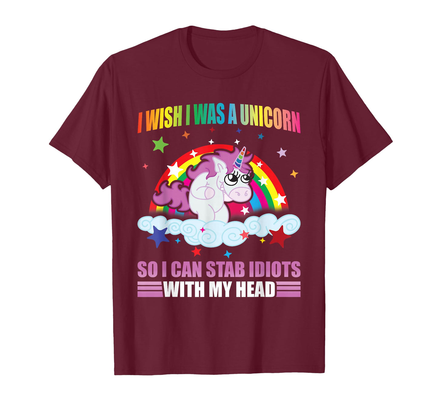 I Wish I Was A Unicorn Funny Unicorn I Hate People Unicorns T-Shirt