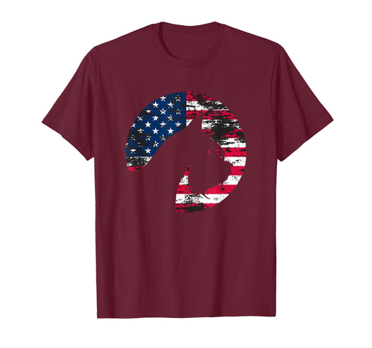 Vintage Schnauzer American Flag T-Shirt