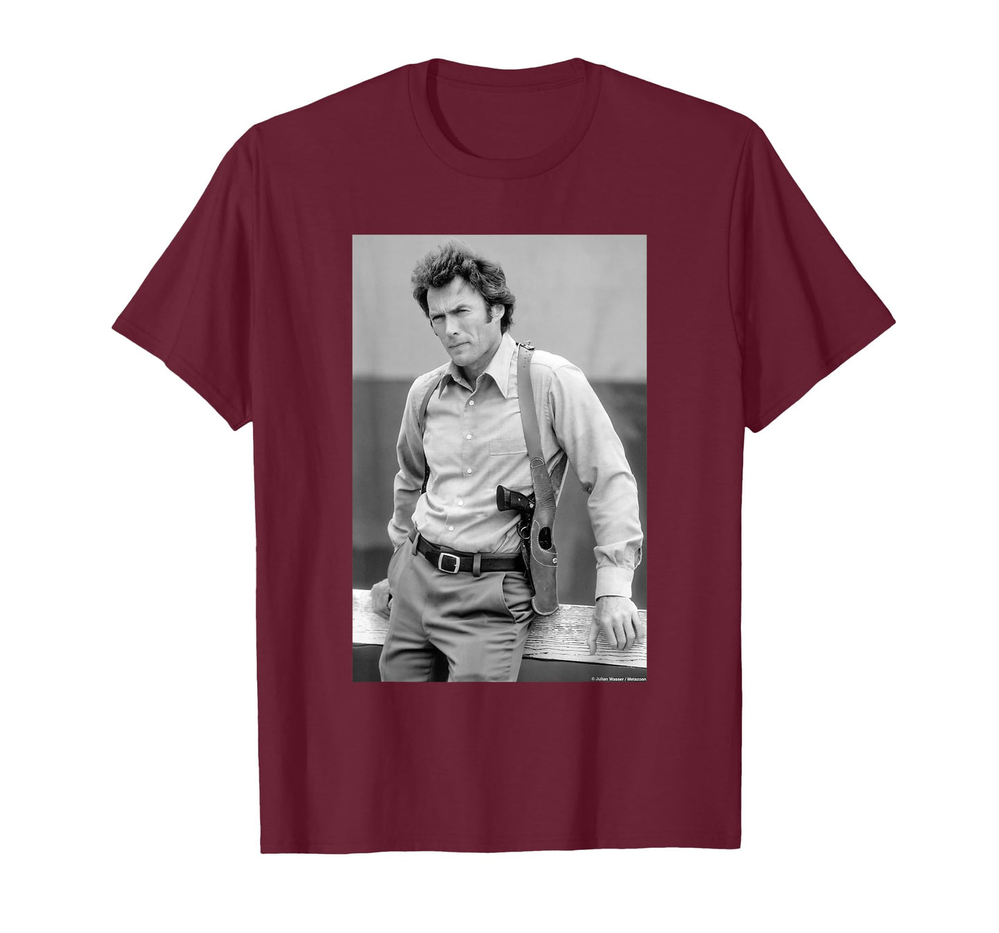 Clint Eastwood As Dirty Harry Magnum Force by Julian Wasser T-Shirt