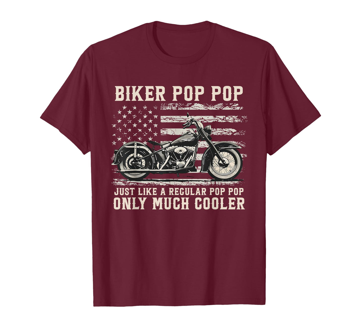 Biker Pop Pop Like A Normal Pop Pop Only Much Cooler T-Shirt