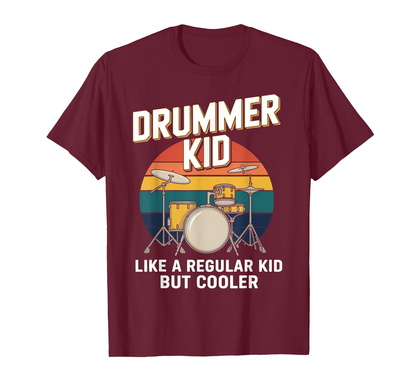 Funny Drummer Kid Drumming Percussionist Drums Kids Boys T-Shirt
