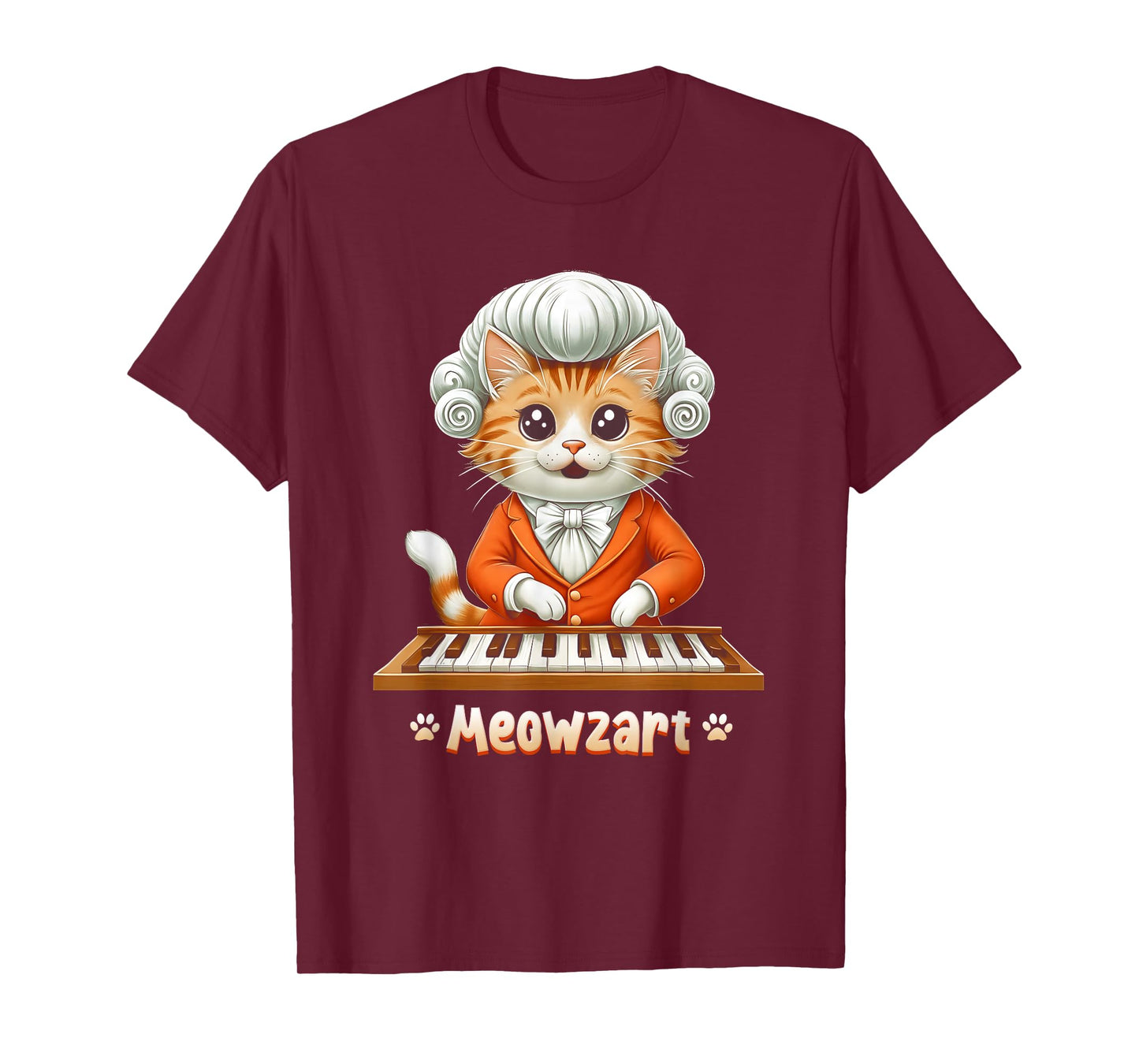 Meowzart Cat Classical Music Piano Parody Composer Musician T-Shirt