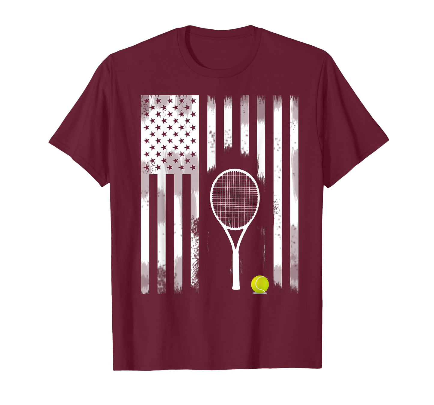 Tennis American Flag USA America Tennis Open Patriot T-Shirt