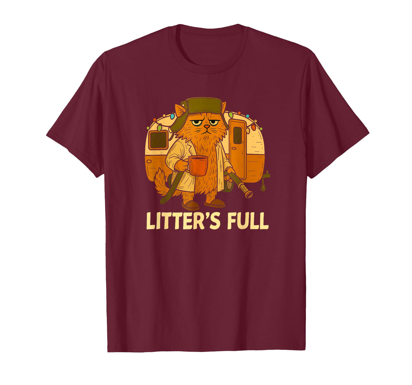 Litter’s Full Funny Cat Lovers Christmas for Men Women Kids T-Shirt