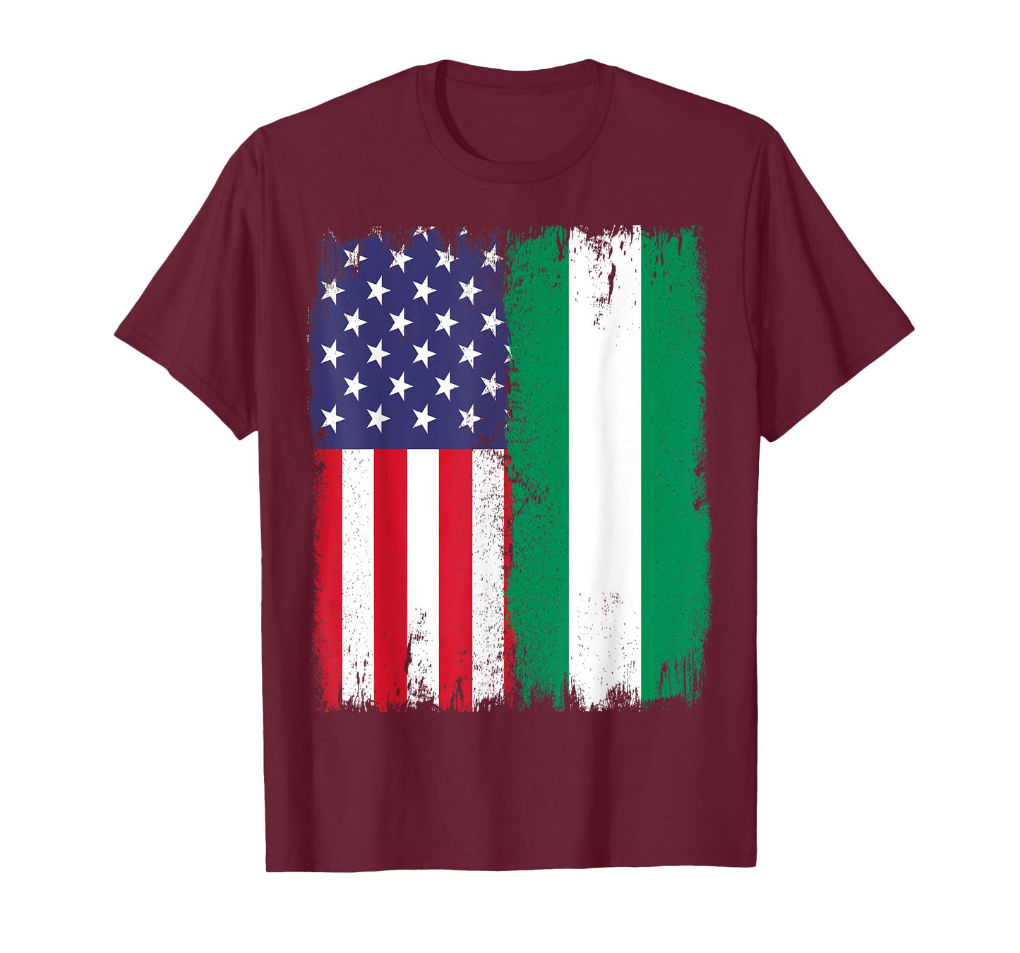 Nigeria Nigerian American Flag USA Nigeria African American T-Shirt