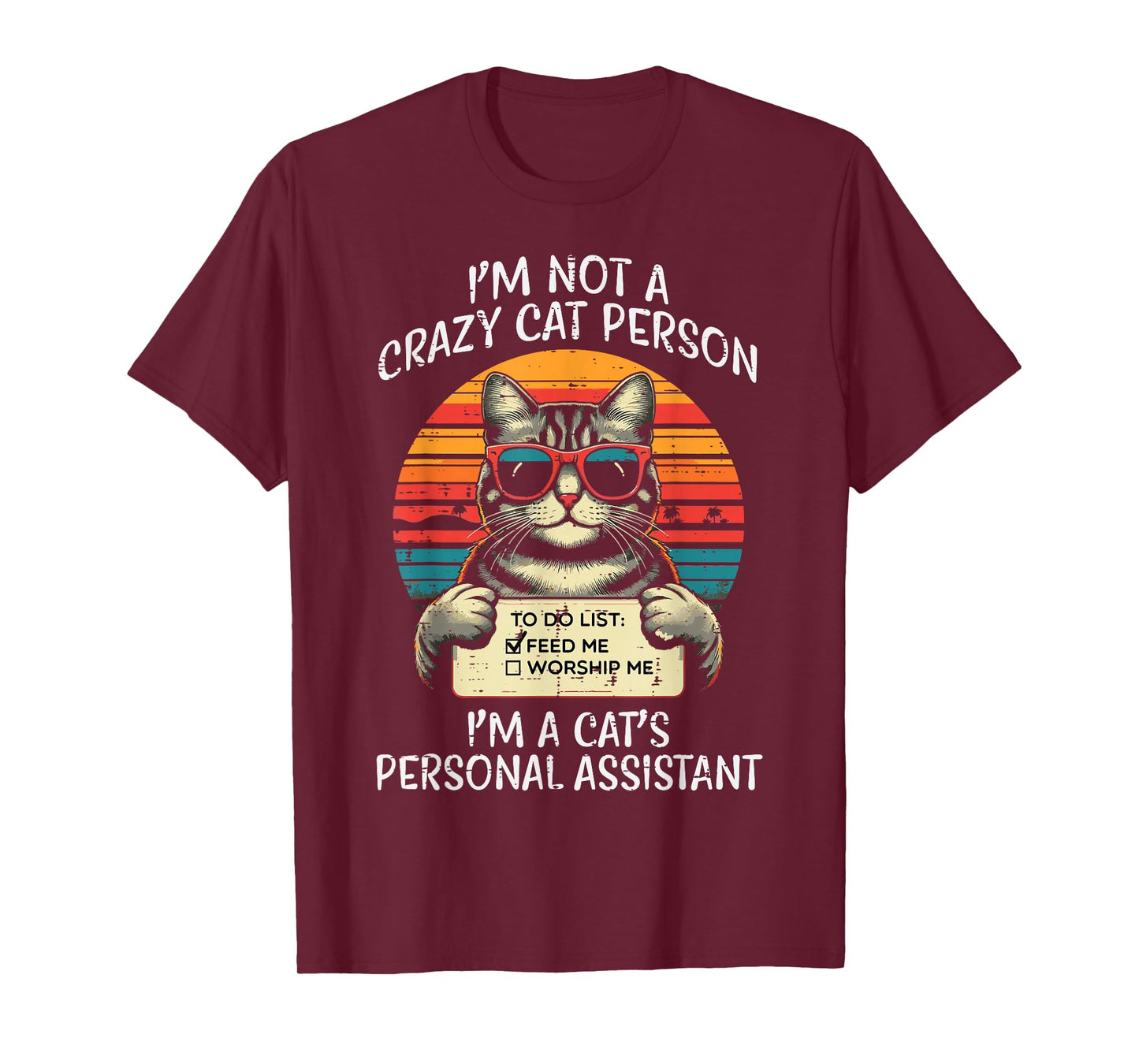 Not Crazy Cat Person Personal Assistant Funny Men Women Kids T-Shirt