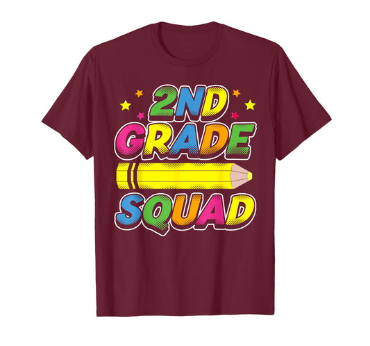 2nd Grade Squad, Teacher & Student Matching, Back To School T-Shirt
