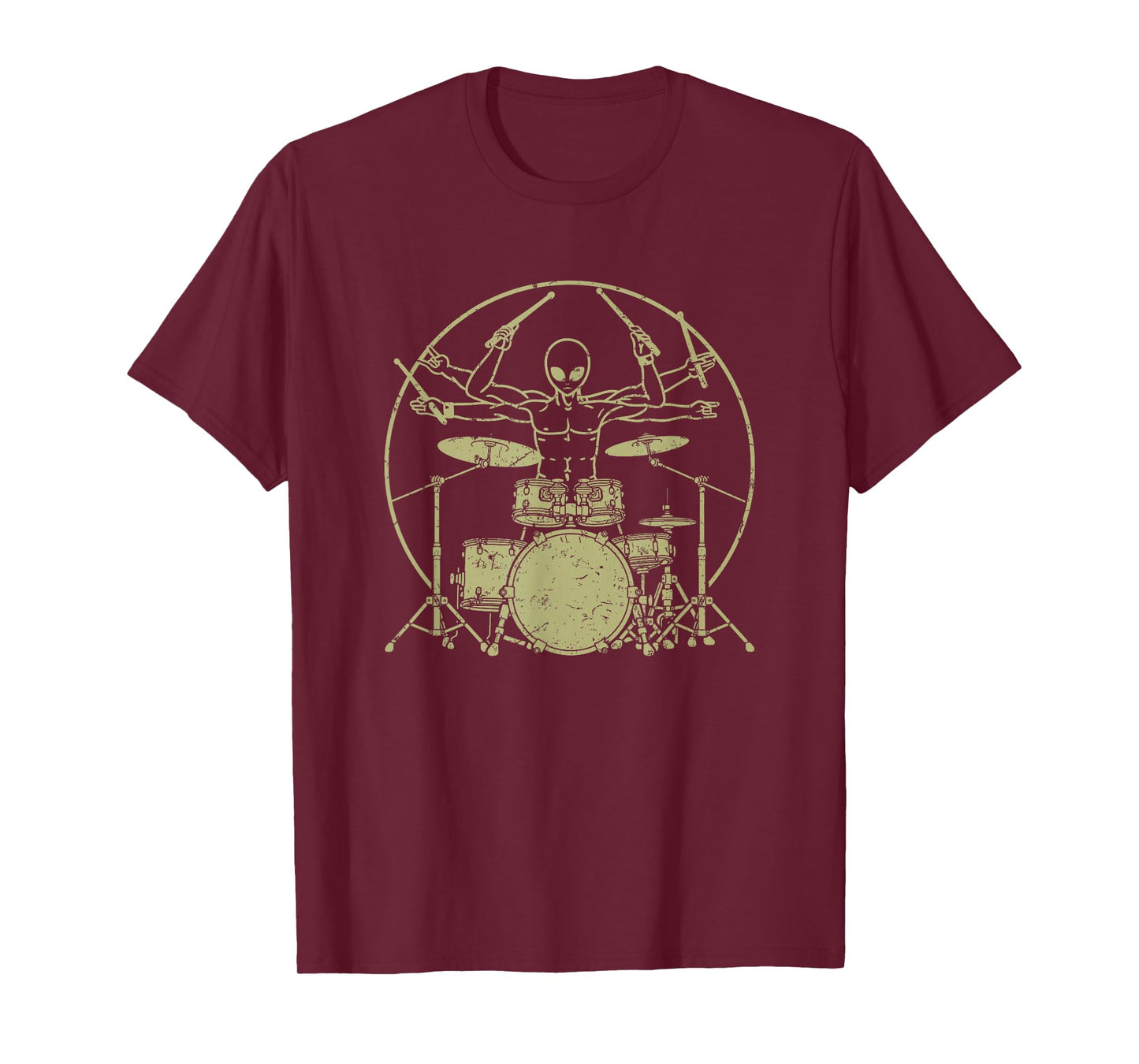 Vintage UFO Alien Drummer T-Shirt
