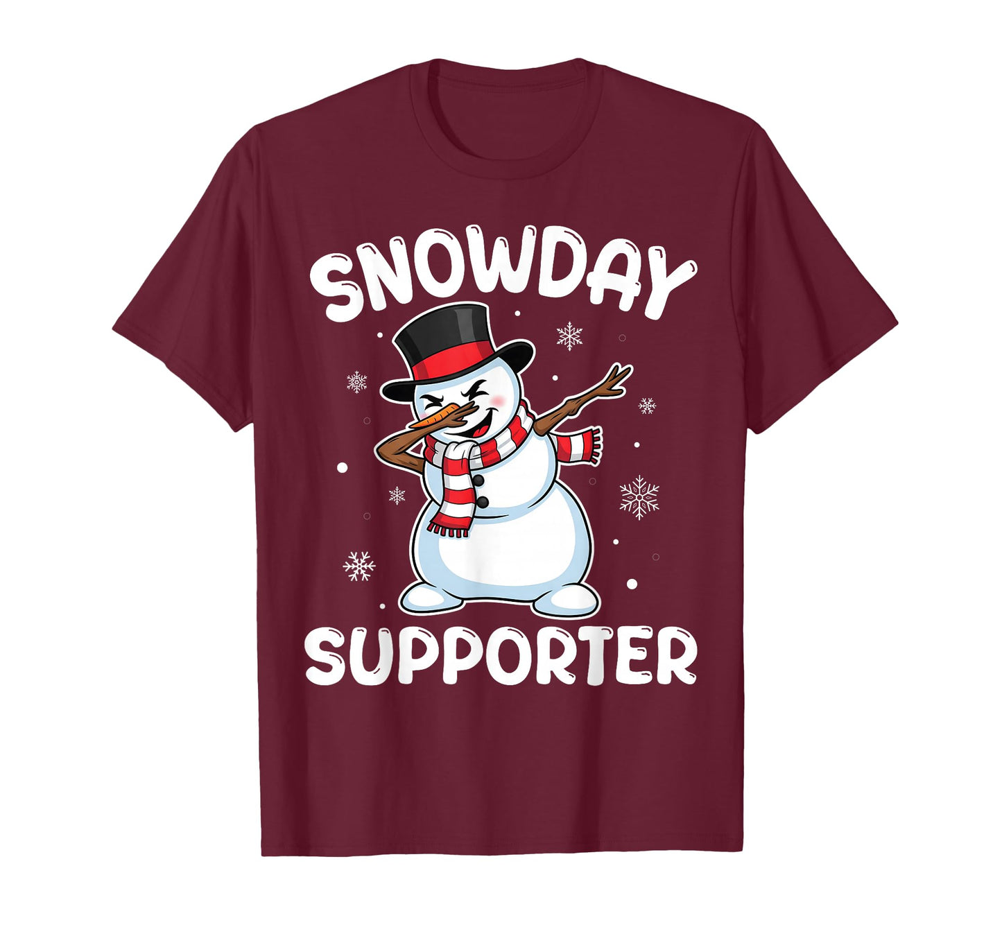 Snow Days Supporter Funny Christmas Dabbing Boys Men T-Shirt