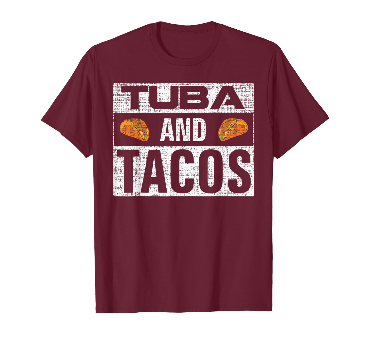 Vintage Tuba and Tacos Funny Music Orchestra Player Gift T-Shirt