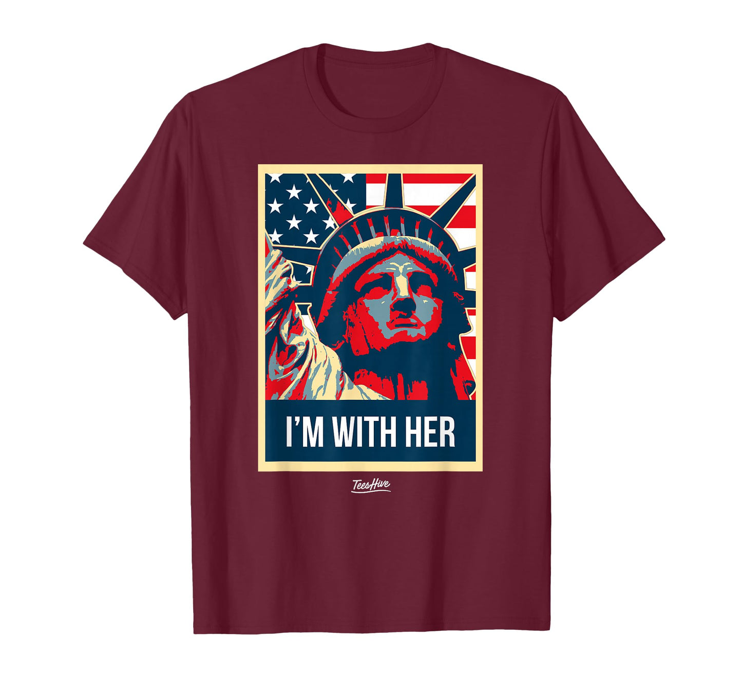 Im with Her Vintage Statue of Liberty New York T Shirt T-Shirt