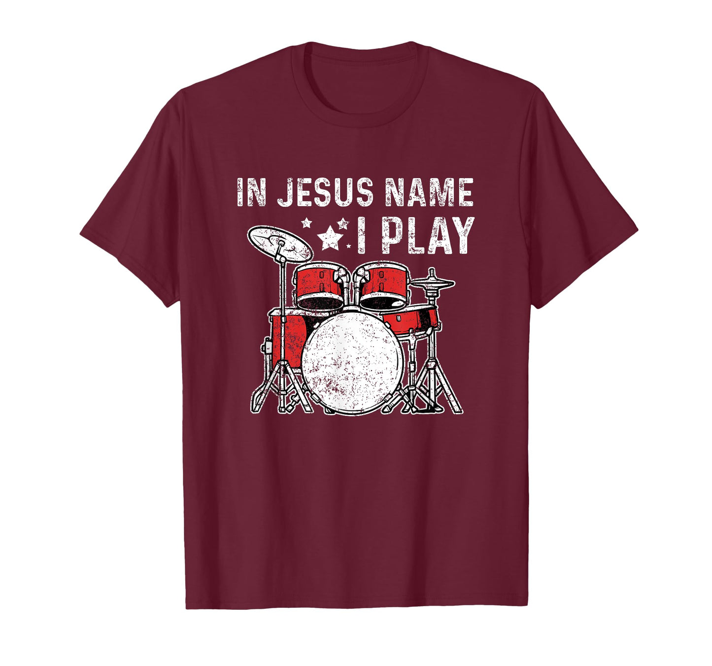 Drums Drummer Drumset Christians Vintage T-Shirt