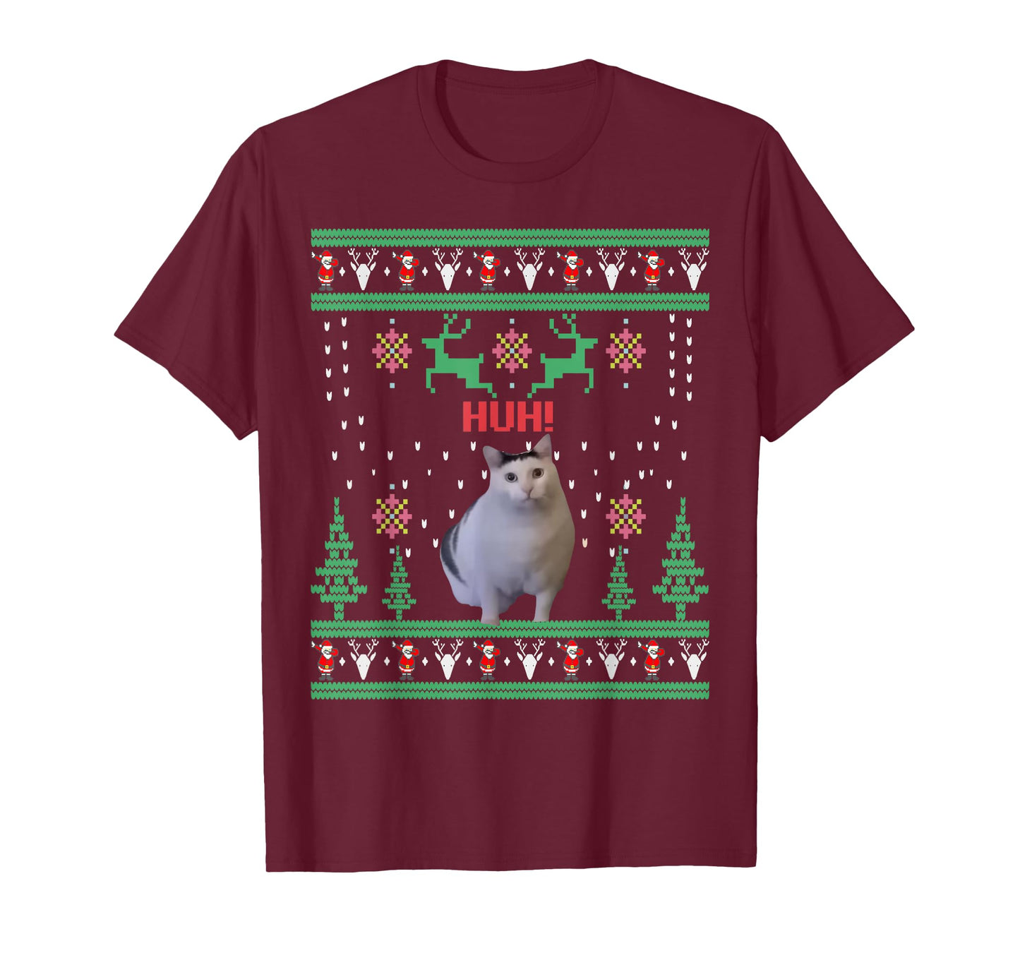 Huh! Cat Meme Popular Internet Meme Cats Family Matching T-Shirt