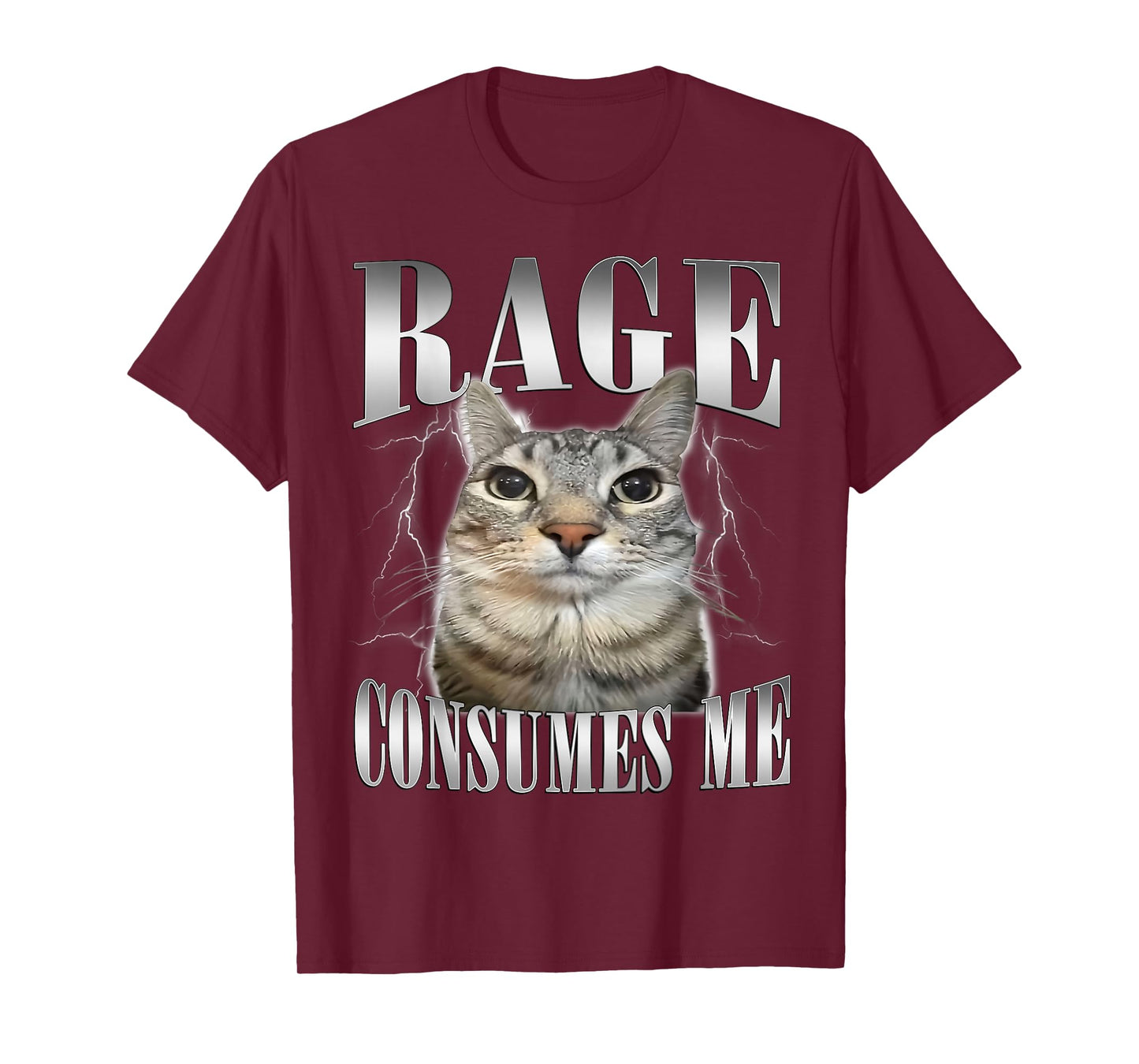 Rage Consumes Me Funny Cat Oddly Specific Cat Meme Men Women T-Shirt