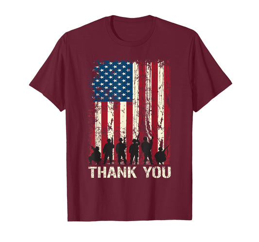 American Flag Veterans Day Patriotic Men Women Kids Boys T-Shirt