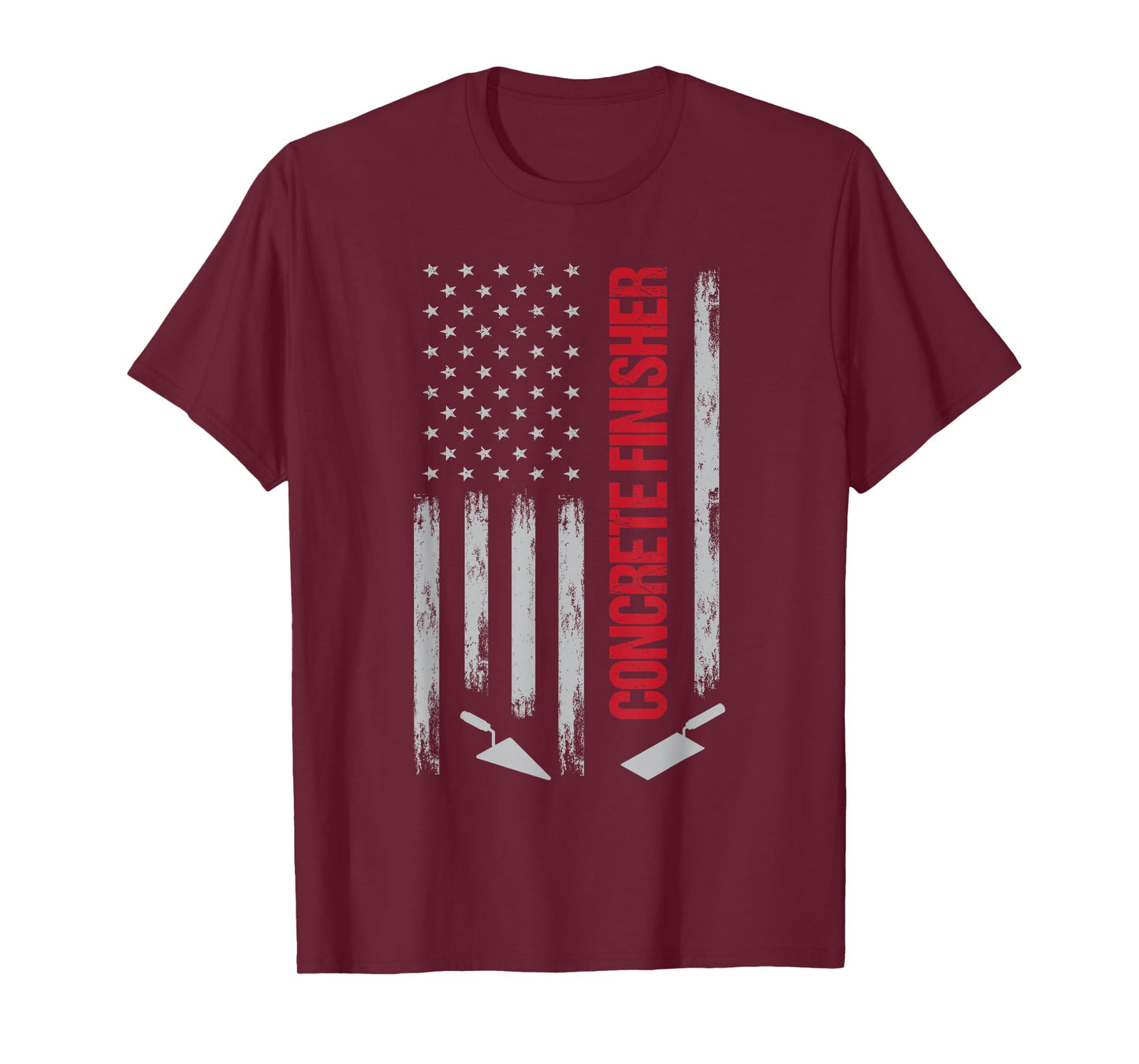 Patriotic Concrete Finisher - American Flag USA Flag T-Shirt