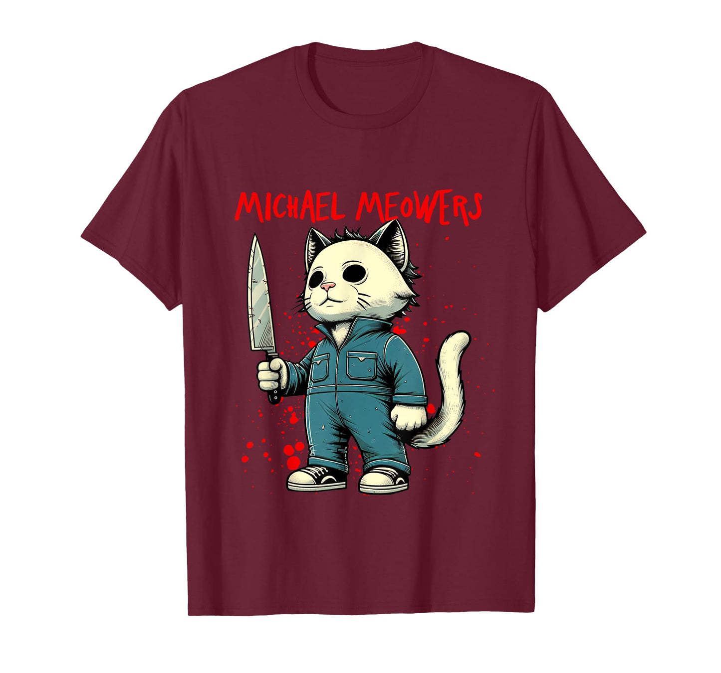 Funny Cat Horror Movies Cute Halloween for Cat Kitty Lovers T-Shirt