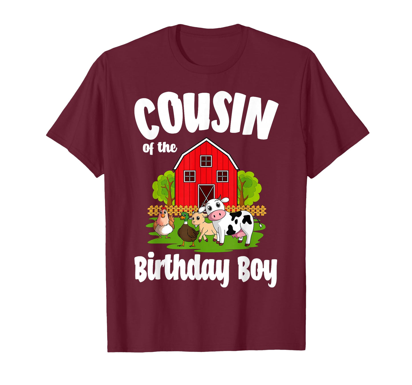 Cousin Of The Birthday Boy Farm Animal Bday Party T-Shirt