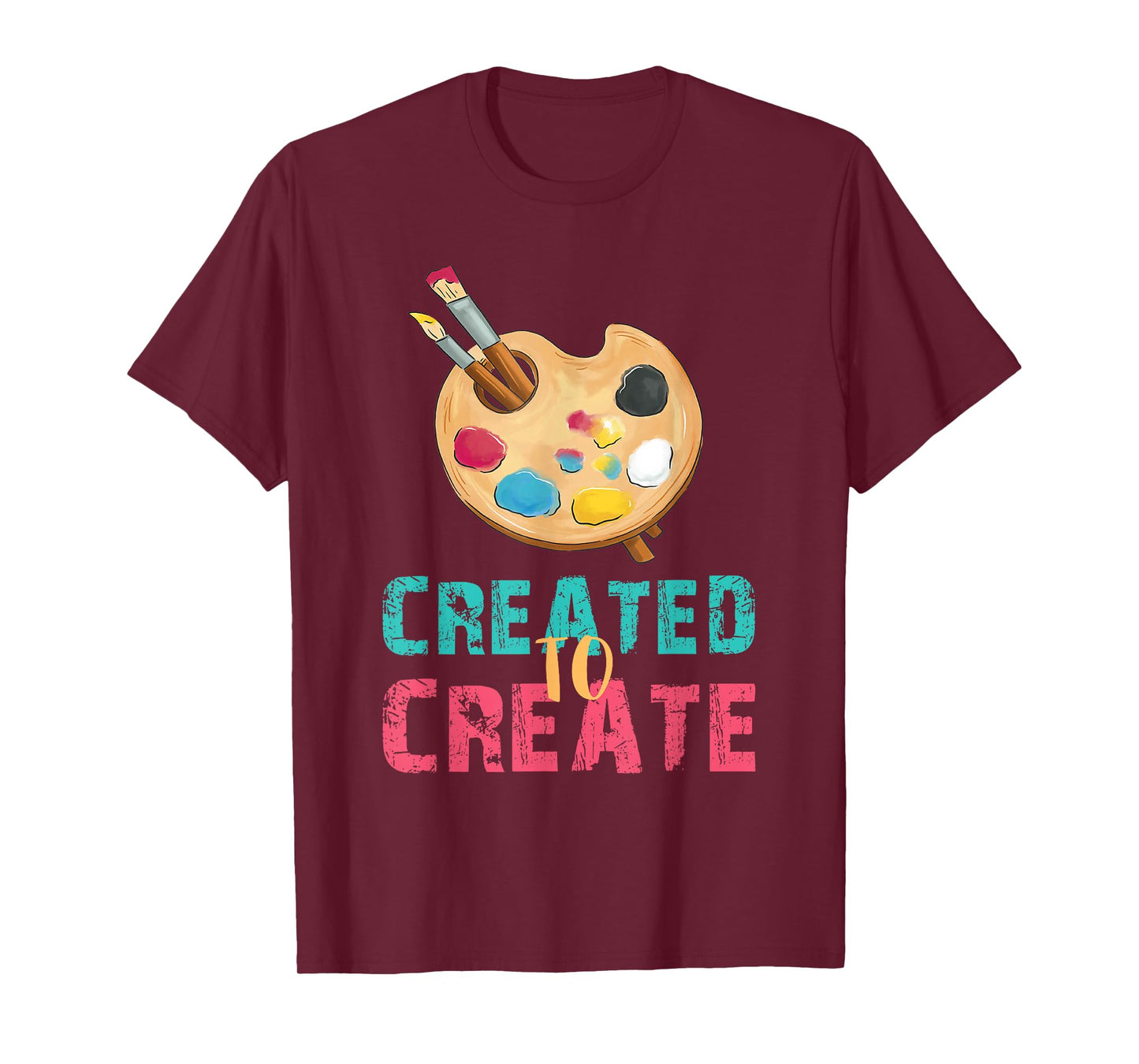 Art Teacher Created Art Palette Brush Artist Art Student T-Shirt