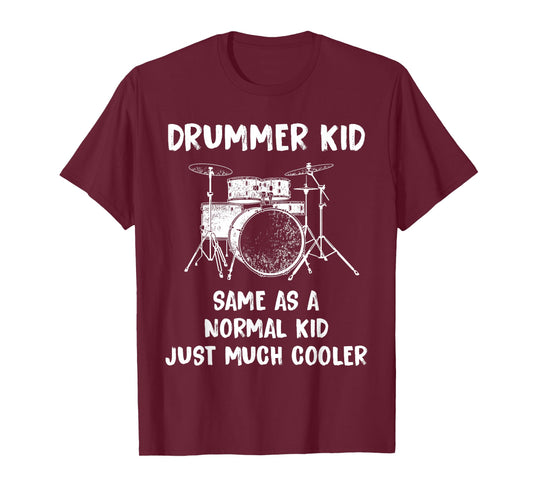 Drummer Kid Definition Funny Musician Drums T-Shirt