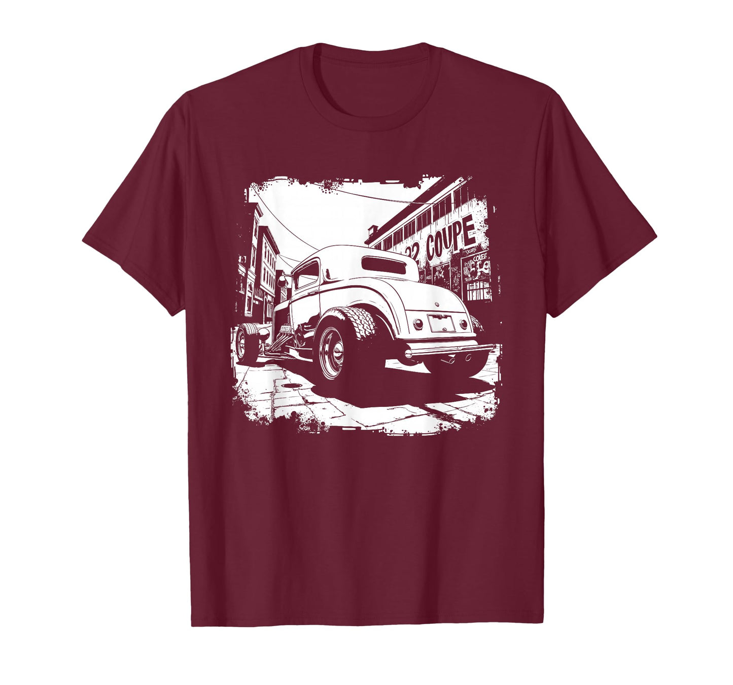 32 Deuce Coupe Silhouette 3 Window Deuce Coupe Hot Rod T-Shirt